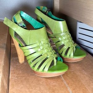 Green Heeled Boots
